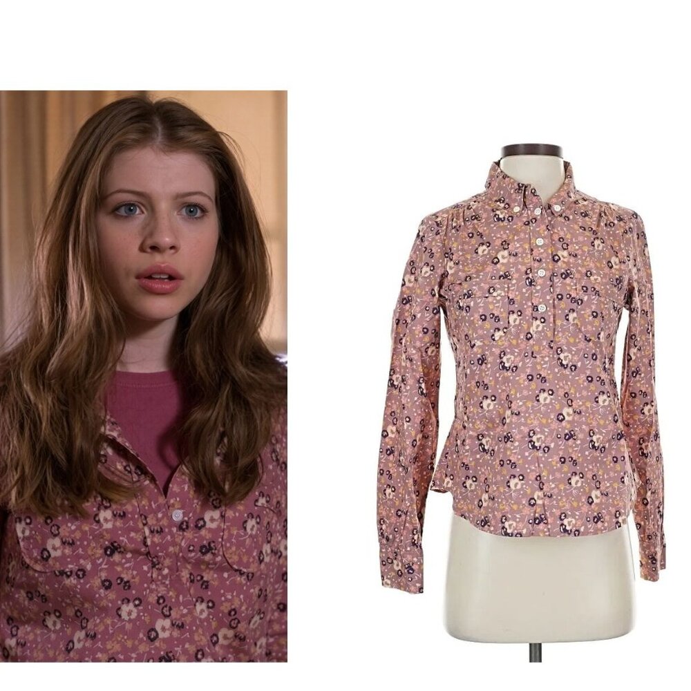 ASO MICHELLE TRACHTENBERG ICE PRINCESS Floral Shirt Y2K RARE